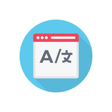 çeviri çemberi düz gölge simgesi