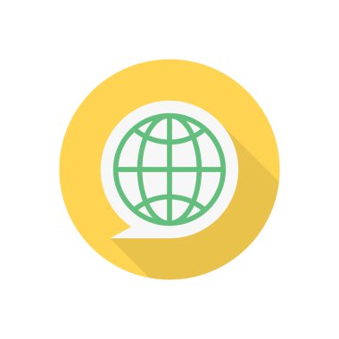 uluslararası halka gölge düz simgesi