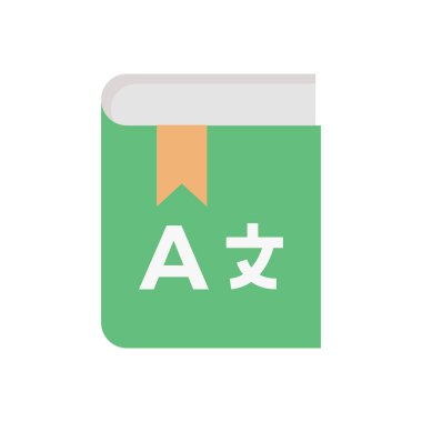 kitap vektörü düz renk simgesi