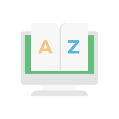 Çeviri vektörü düz renk simgesi