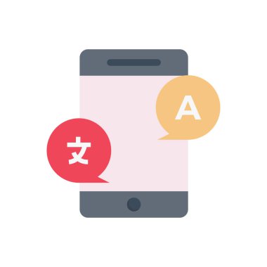 Çeviri vektörü düz renk simgesi