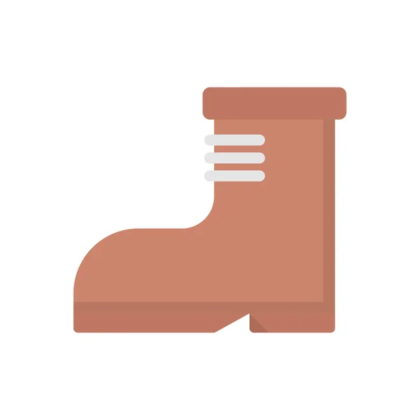 Иконка Вектора Плоского Цвета Обуви — стоковый вектор