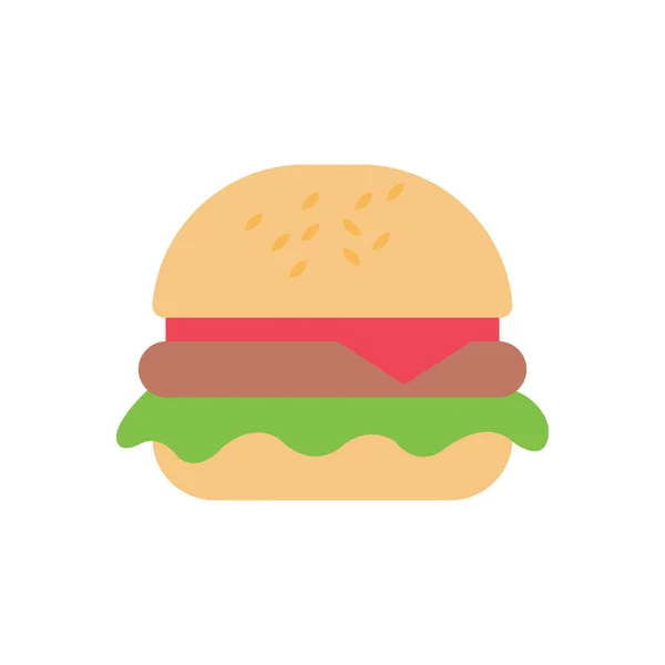 Fast Food Vecteur Plat Couleur Icône — Image vectorielle