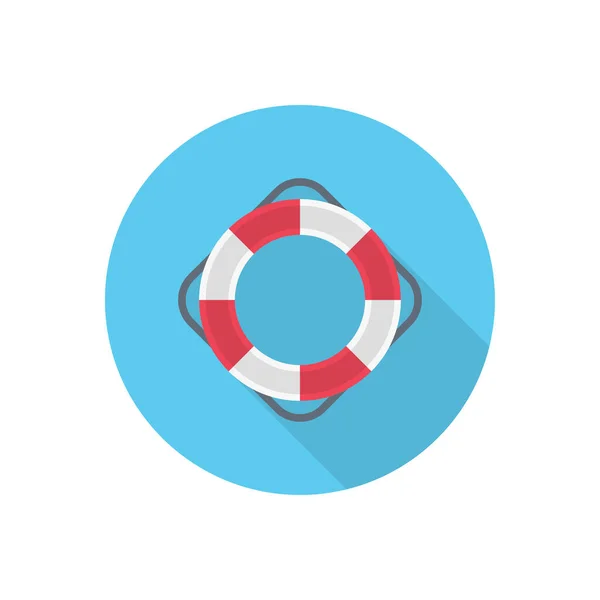 Swimming Circle Shadow Flat Icon — Stock Vector