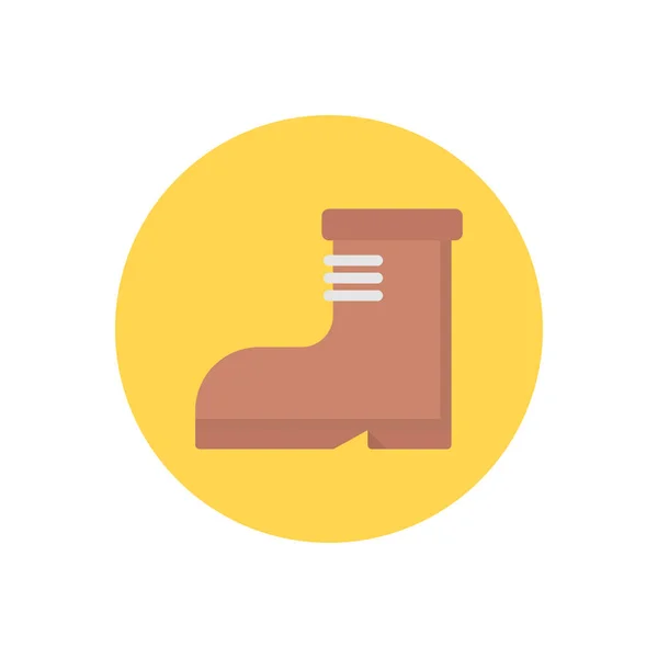 Schuhe Vektor Kreis Flache Ikone — Stockvektor