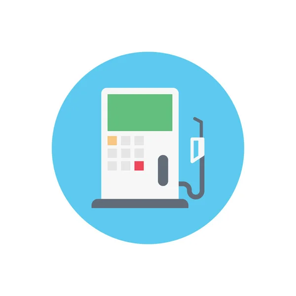 Estação Vetor Círculo Plana Ícone —  Vetores de Stock