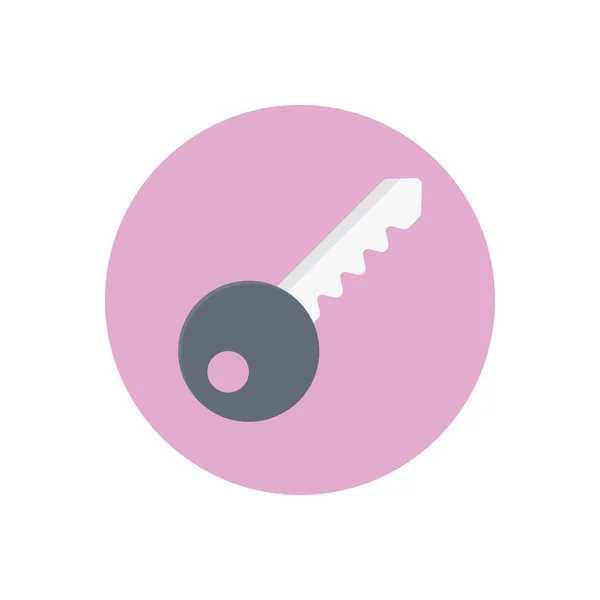 Lock Vector Circle Flat Icon — Stock Vector