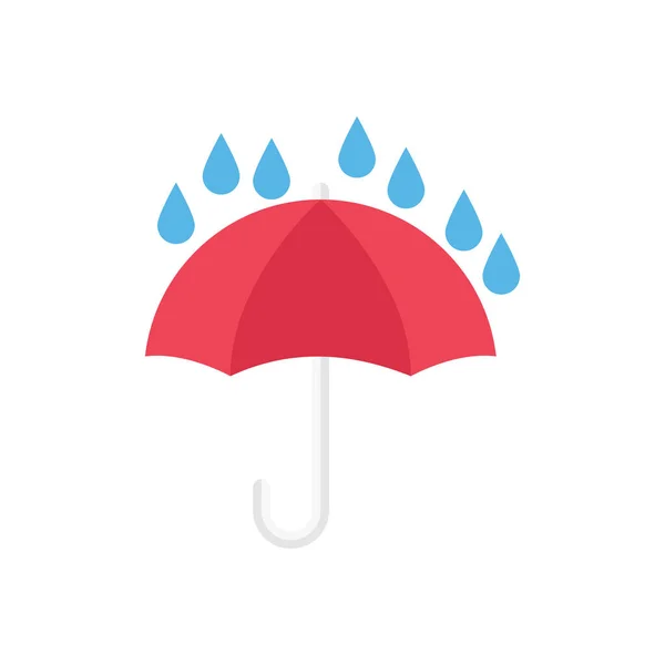 Vector Lluvia Icono Color Plano — Archivo Imágenes Vectoriales