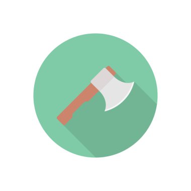 Tahta daire gölge düz simgesi