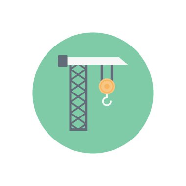 Yapı vektörü dairesi düz simgesi