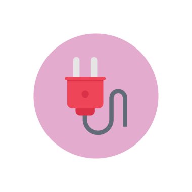 konnektör vektör dairesi düz simgesi