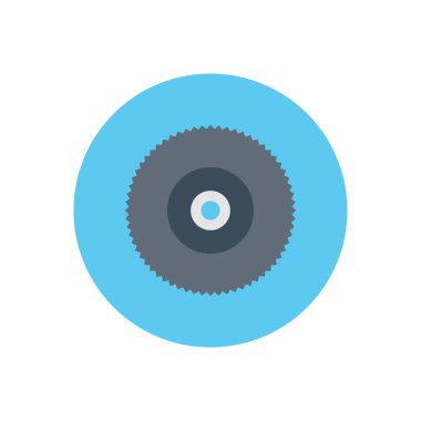 Görülmüş vektör dairesi düz simgesi