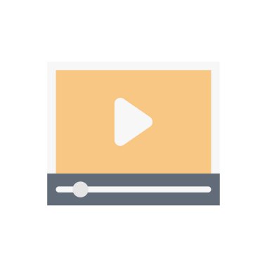 oyuncu vektörü düz renk simgesi