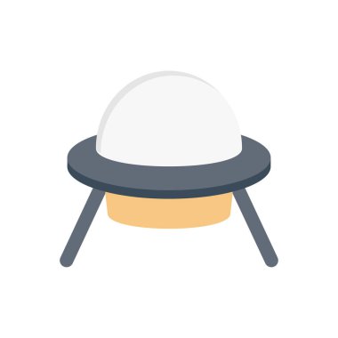 UFO vektörü düz renk simgesi