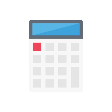 muhasebe vektörü düz renk simgesi