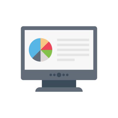 grafik vektörü düz renk simgesi