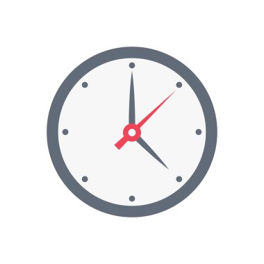 saat vektörü düz renk simgesi