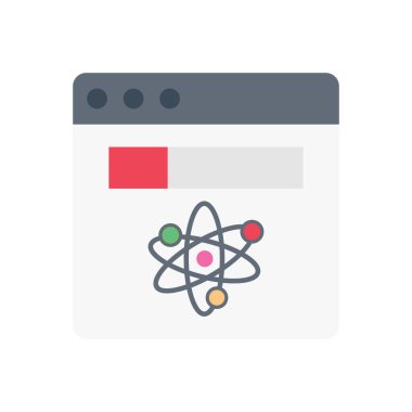 tarayıcı vektörü düz renk simgesi