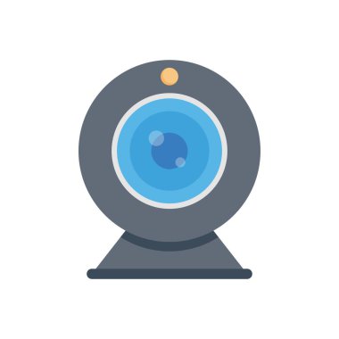 kamera vektörü düz renk simgesi