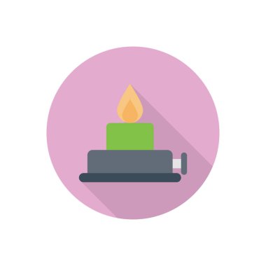 alev çemberi gölge düz simgesi