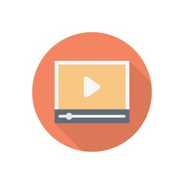 oyuncu çemberi gölge düz simgesi