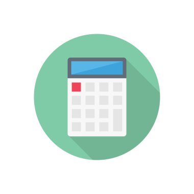 muhasebe çemberi gölge düz simgesi