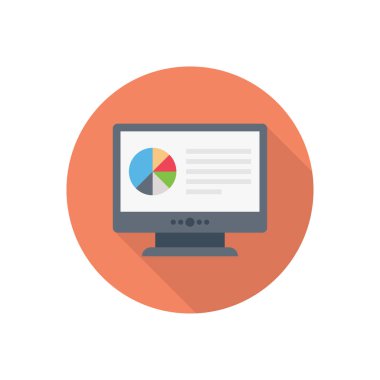 grafik çember gölge düz simgesi