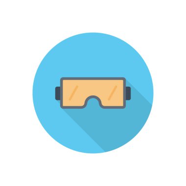 gözlük çemberi gölge düz simgesi