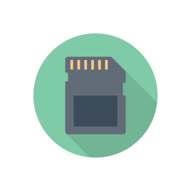 çip çember gölge düz simgesi