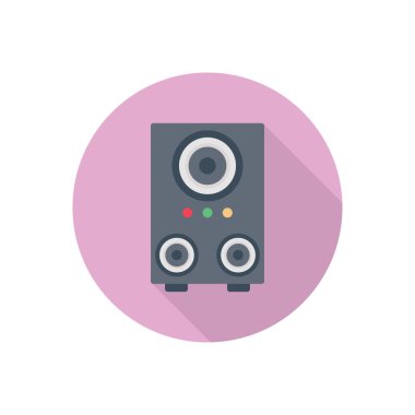 hoparlör dairesi düz simgesi