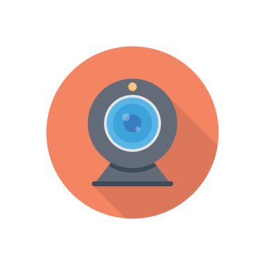 kamera çemberi gölge düz simgesi