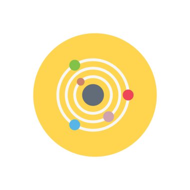 radar vektör dairesi düz simgesi