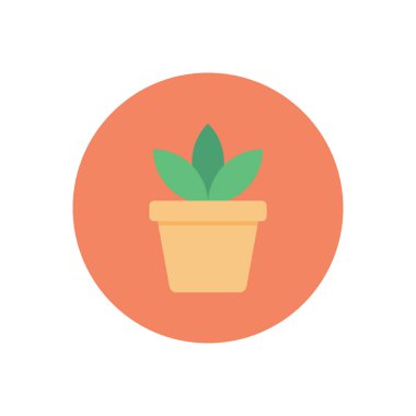 Doğa vektörü dairesi düz simgesi