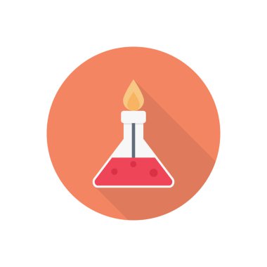 Yakıcı daire gölge düz simgesi