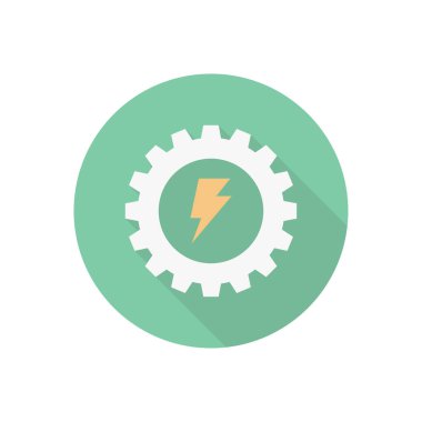 geçerli çember gölge düz simgesi