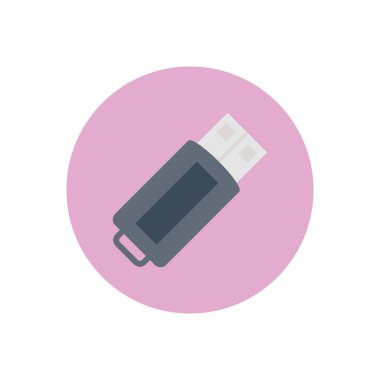 flaş vektör dairesi düz simgesi