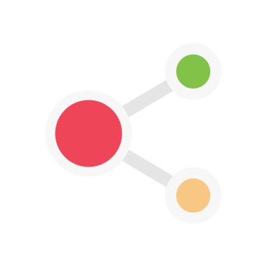 bağlantı vektörü düz renk simgesi