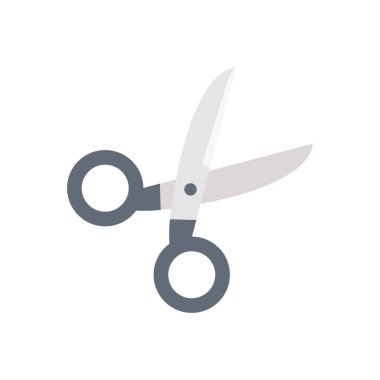 makas vektörü düz renk simgesi