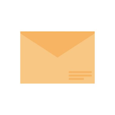 e-posta vektörü düz renk simgesi