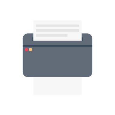 yazdırma vektörü düz renk simgesi