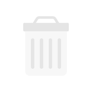 Çöp vektörü düz renk simgesi