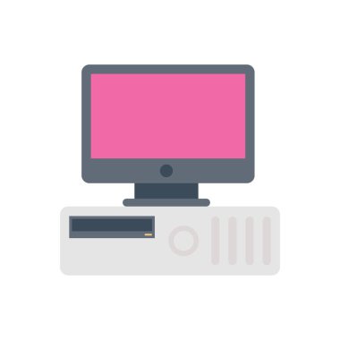 PC vektör düz renk simgesi