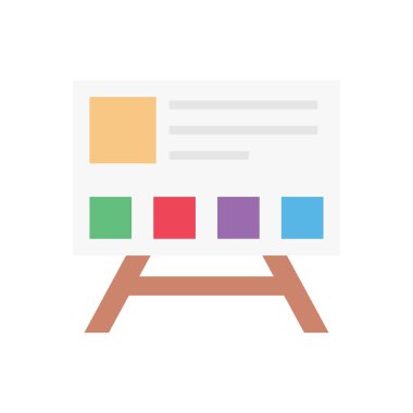 tahta vektörü düz renk simgesi