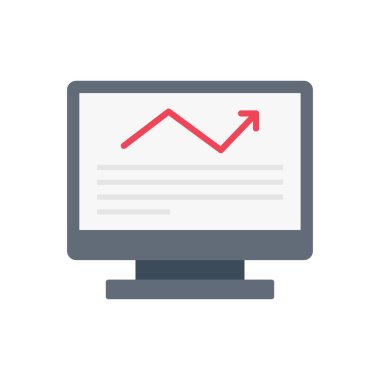 rapor vektörü düz renk simgesi