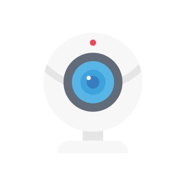 kamera vektörü düz renk simgesi