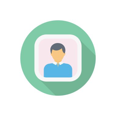 profil çemberi gölge düz simgesi