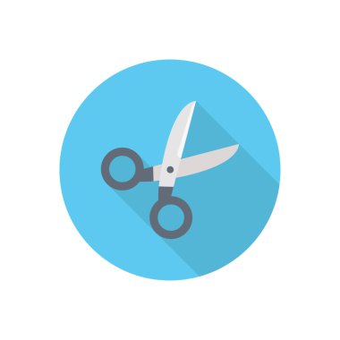 makas dairesi gölge düz simgesi