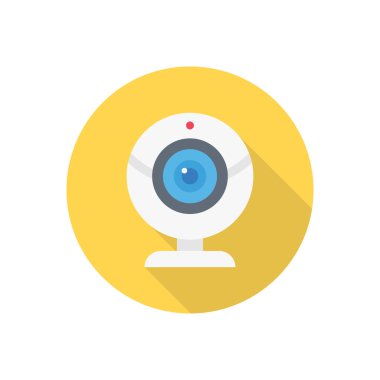 kamera çemberi gölge düz simgesi