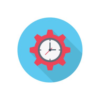 zaman çemberi gölge düz simgesi