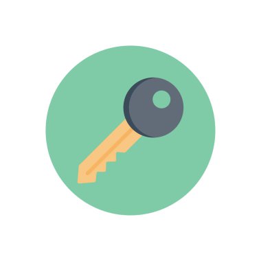 vektör dairesi düz simgesini kilitle